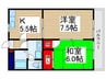 ヴァンベール 2Kの間取り