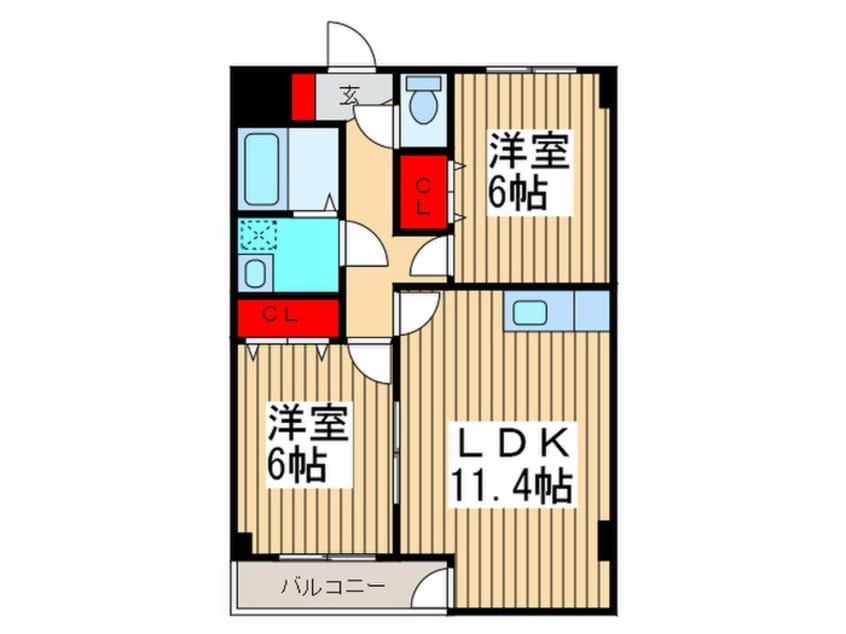 間取図 ロハスヴィラケイ2号館