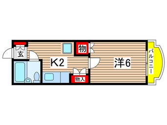 間取図 ハセベ椿森コーポ（１～６号室）