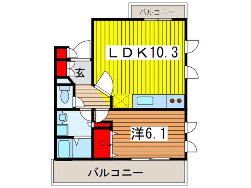 間取図 Ｆｉｒｏｕｇｅ白幡