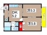 Ｆグレース 2DKの間取り