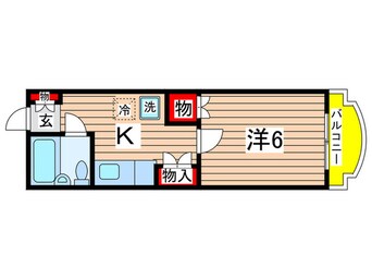 間取図 ハセベ椿森コーポ（７～９号室）