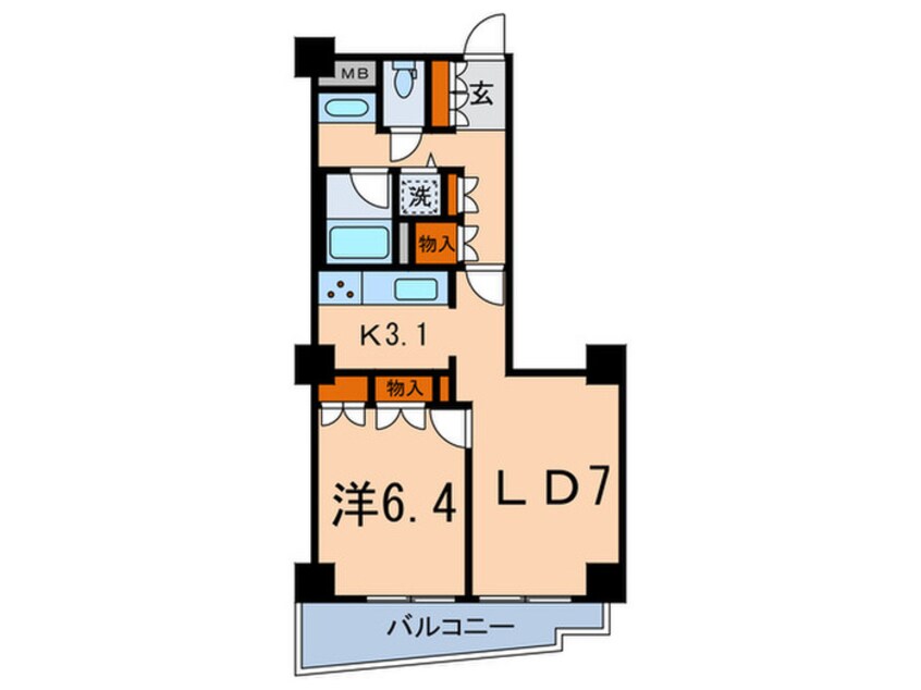 間取図 文京ｸﾞﾘｰﾝｺｰﾄﾋﾞｭｰﾀﾜｰ本駒込B棟