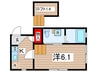 Cotton Well 1Kの間取り