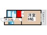 ブランハイム 1Kの間取り