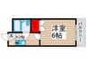 ブランハイム 1Kの間取り
