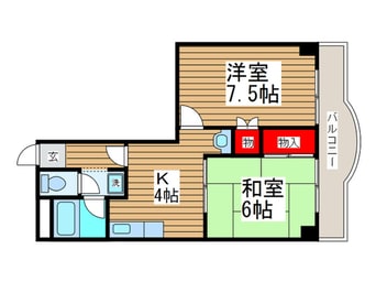 間取図 アビタシオン萩原