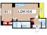 ミコケヤキ 1LDKの間取り