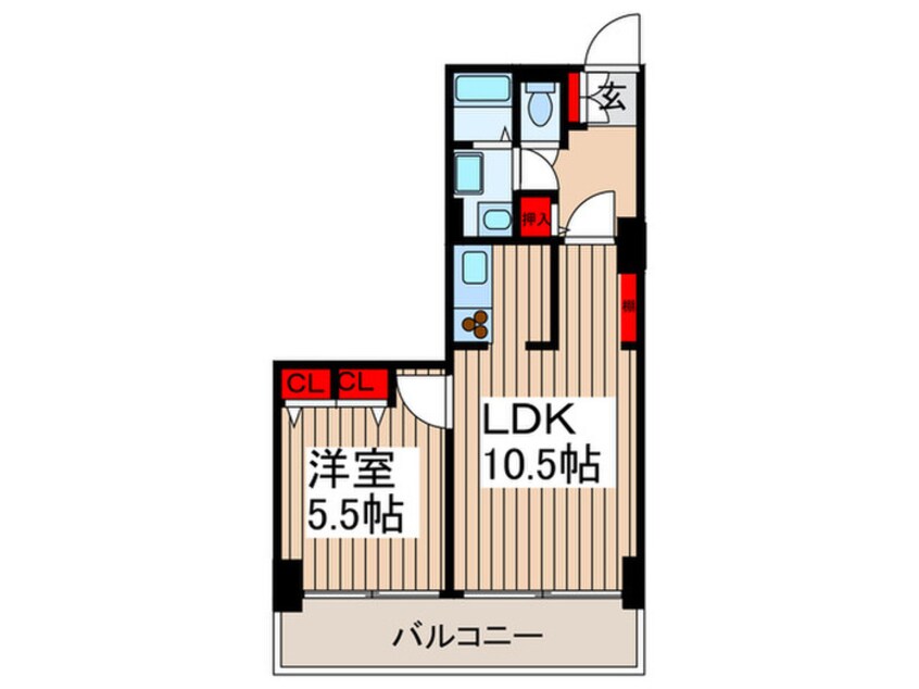 間取図 リバ－シティ２１　新川