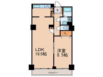 間取図 リバ－シティ２１　新川