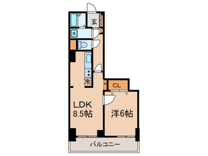 間取図 リバ－シティ２１　新川