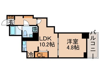 間取図 リバ－シティ２１　新川