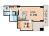 リバ－シティ２１　新川 1LDKの間取り