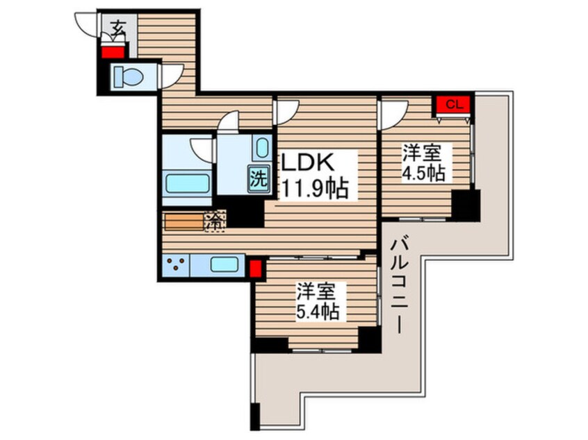 間取図 リバ－シティ２１　新川