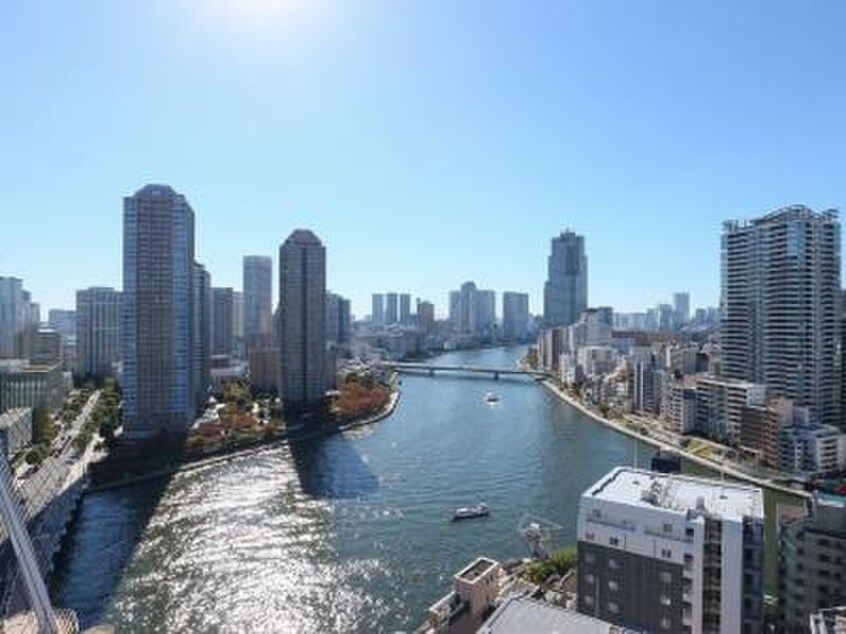 室内からの展望 リバ－シティ２１　新川