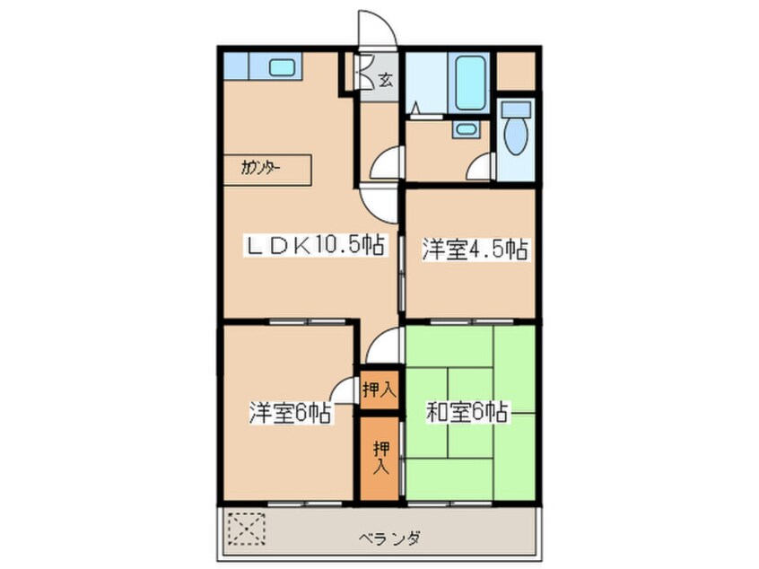 間取図 メゾン萩原