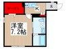 ラピスラズリ松戸 1Kの間取り