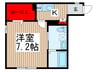 ラピスラズリ松戸 1Kの間取り