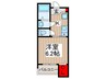 ＭＥＬＤＩＡ指扇 1Kの間取り