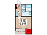 ＭＥＬＤＩＡ指扇 1Kの間取り