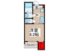 ＭＥＬＤＩＡ指扇 1Kの間取り