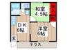 クレールヒロ 2DKの間取り