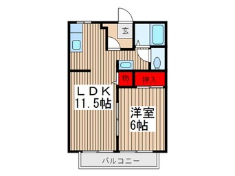 間取図 リヴ１号館