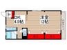 マンション高橋 1DKの間取り