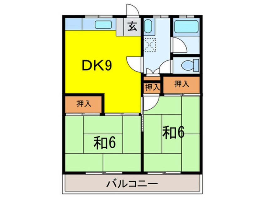 間取図 コーポトモ