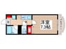ラルジュ 1Kの間取り