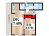 ルミエール朝霞台 1DKの間取り