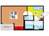 アヴァンティ東浦和 1Kの間取り