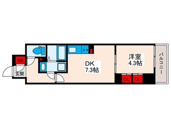 間取図 スプランディッド西日暮里
