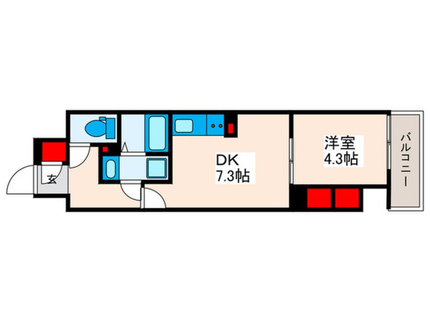 間取図 スプランディッド西日暮里