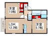 マルベリー　C 2LDKの間取り