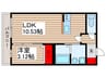 グレイストーン 1LDKの間取り