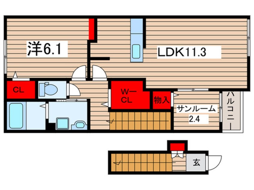 間取図 ソレイユ.F