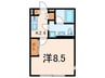 ＰＡＳＥＯ武蔵小山Ⅲ 1Kの間取り