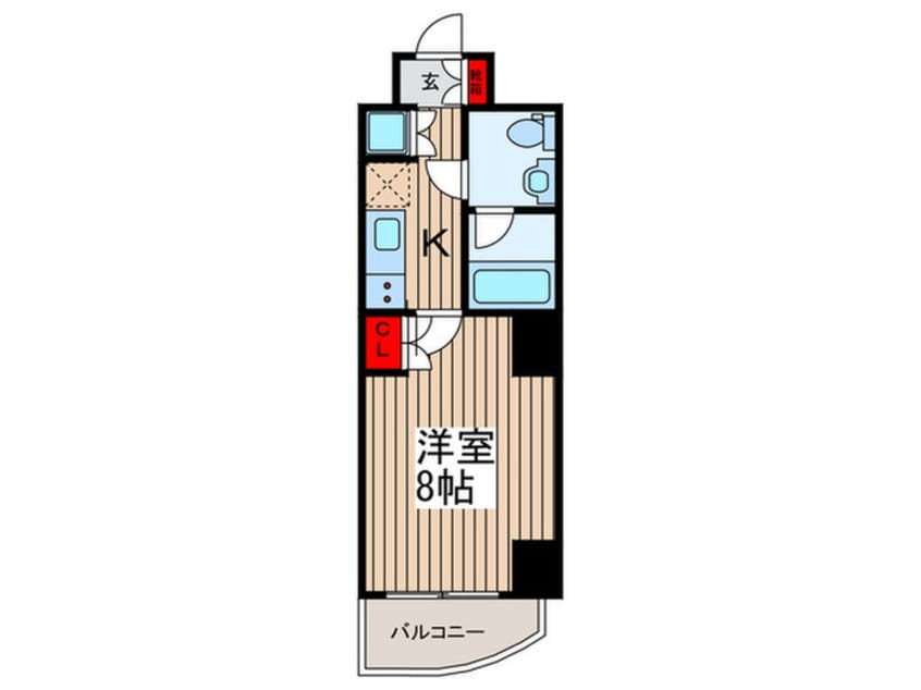 間取図 ﾒｲｸｽﾃﾞｻﾞｲﾝ門前仲町ｸﾞﾛｰﾌﾞ(201)