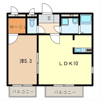 間取図 アムールむつみⅡ
