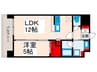 アルブルちとせ尾久駅前 1LDKの間取り