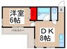 清瀬貴志ビル 1DKの間取り