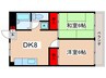 ドルチェ久米川 2DKの間取り