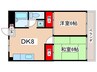 ドルチェ久米川 2DKの間取り