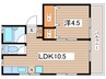 綱島クローバーハイツ 1LDKの間取り