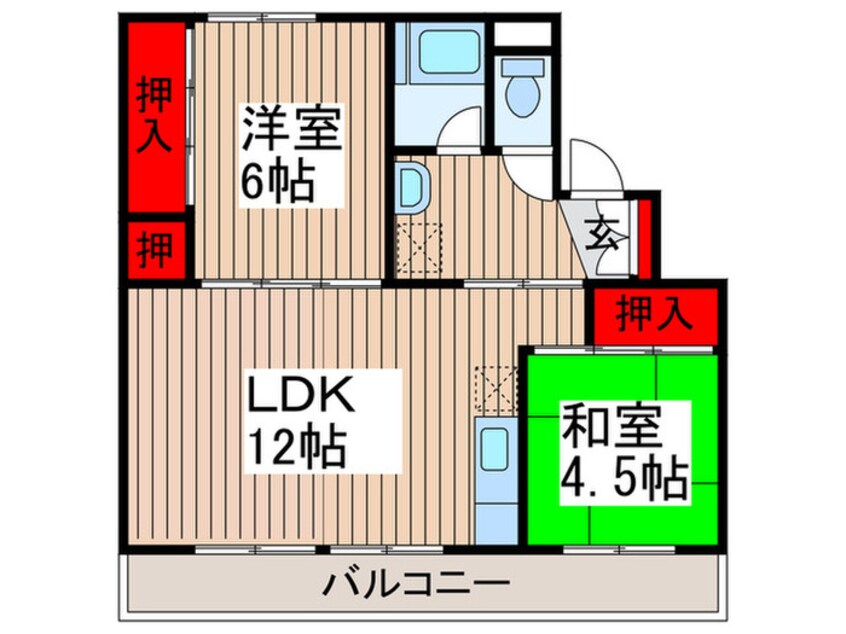 間取図 ビレッジハウス上尾向原3号棟
