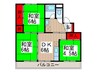 ビレッジハウス上尾向原4号棟 3DKの間取り