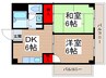 メゾン遠山 2DKの間取り