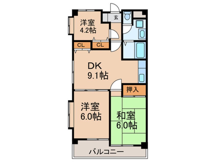 間取図 学園サンパール