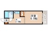 ハイツ初鹿 1Kの間取り